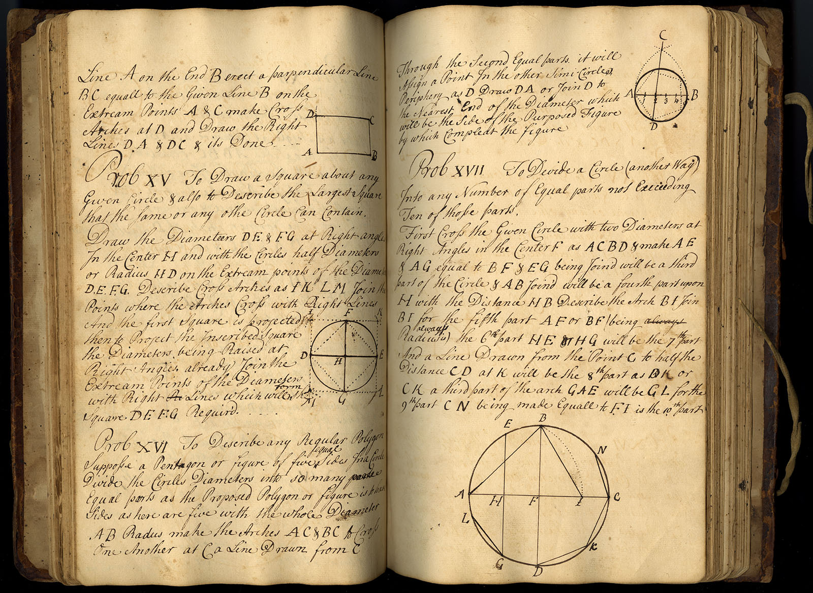 Blank book used by Richard Wistar, mid-1700s, as an exercise book and as a copybook for correspondence. Gift of Cresson Wistar.