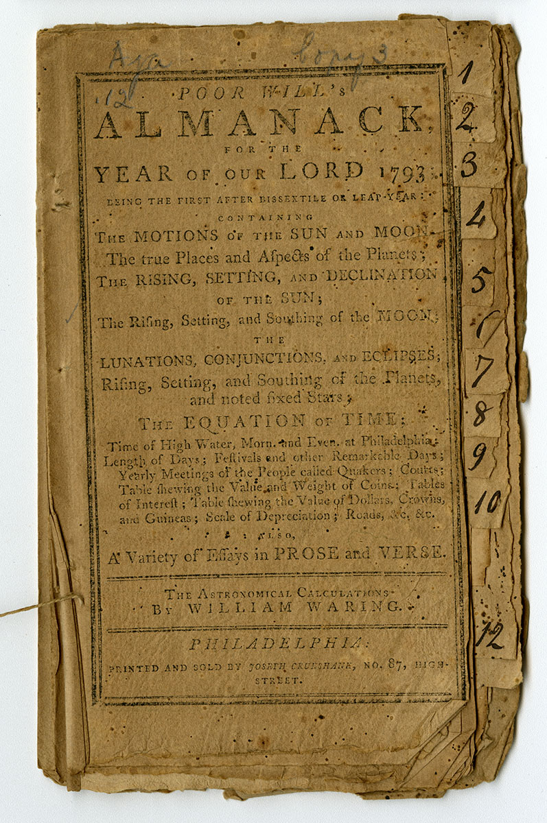 Poor Will's Almanack (Philadelphia, 1793).